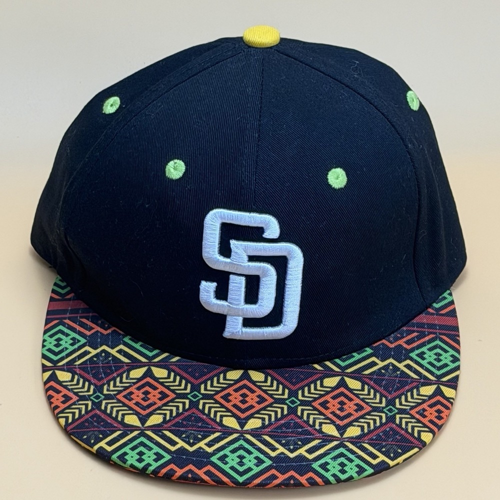 San Diego Padres MLB Embroidered Snapback Baseball Hat with Colorful Brim
